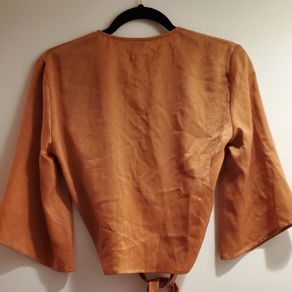 MINKPINK Wrap Top in Burnt Amber - Picture 2 of 3